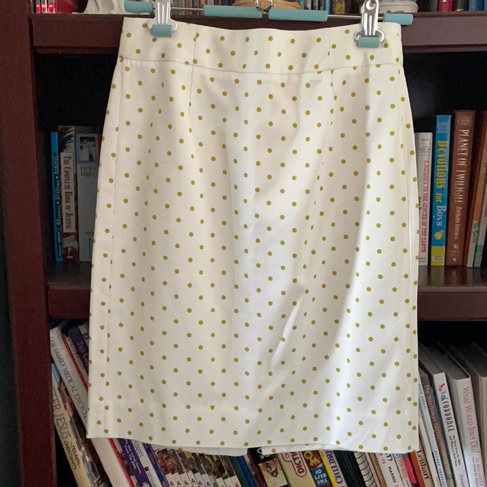 J Crew Polka Dot Pencil Skirt